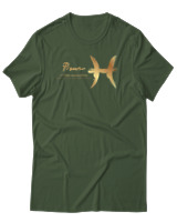 T-Shirt Αντρικό - Pisces Gold - Color Thumbnail Κυπαρισσί