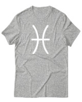 T-Shirt Αντρικό - Pisces Just Lines - Color Thumbnail Γκρι Μελανζέ