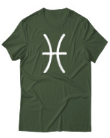 T-Shirt Αντρικό - Pisces Just Lines - Color Thumbnail Κυπαρισσί