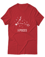 T-Shirt Αντρικό - Pisces Universe - Color Thumbnail Κόκκινο