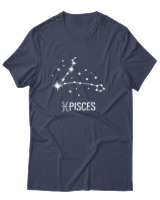 T-Shirt Αντρικό - Pisces Universe - Color Thumbnail Μπλε Γκρι