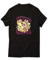 T-Shirt Αντρικό - Pizza And Gaming - Color Thumbnail Μαύρο