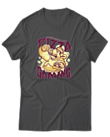 T-Shirt Αντρικό - Pizza And Gaming - Color Thumbnail Ανθρακί