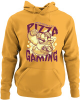 Φούτερ με κουκούλα - Pizza And Gaming - Color Thumbnail Κίτρινο Χρυσό