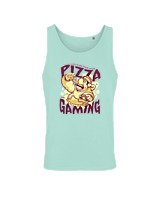 Αμάνικο Μπλουζάκι Αντρικό - Pizza And Gaming - Color Thumbnail Arctic Blue