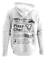 Φούτερ με κουκούλα Γυναικείο - Pizza Chef - Color Thumbnail ΄Ασπρο