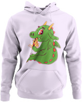 Φούτερ με κουκούλα - Pizza Dragon - Color Thumbnail Λιλά