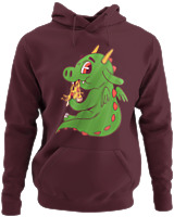 Φούτερ με κουκούλα - Pizza Dragon - Color Thumbnail Marron