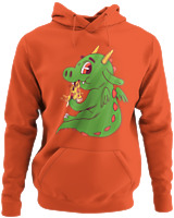 Φούτερ με κουκούλα - Pizza Dragon - Color Thumbnail Orange