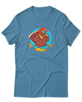 T-Shirt Αντρικό - Pizza Gobble - Color Thumbnail Τιρκουάζ