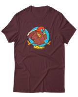 T-Shirt Αντρικό - Pizza Gobble - Color Thumbnail Μπορντό