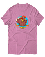 T-Shirt Αντρικό - Pizza Gobble - Color Thumbnail Ροζ