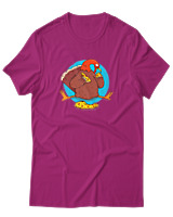 T-Shirt Αντρικό - Pizza Gobble - Color Thumbnail Φουξια