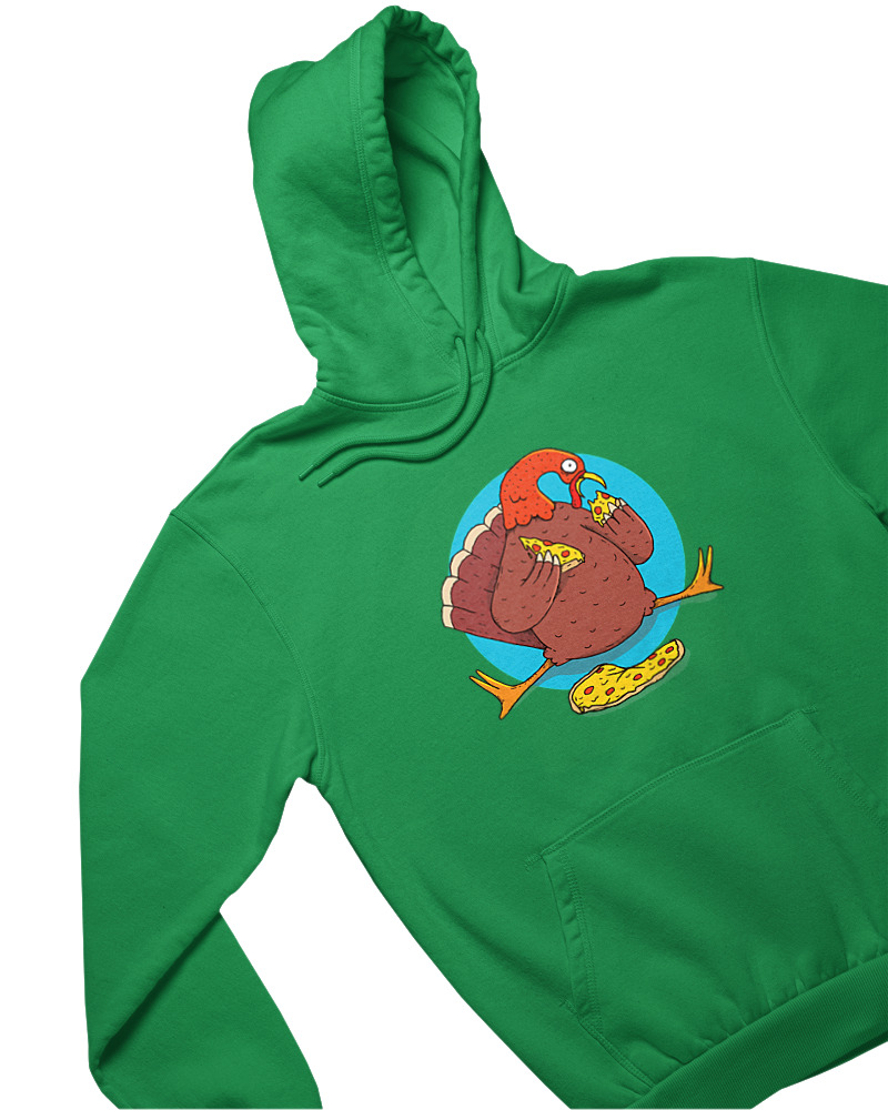 Φούτερ με κουκούλα - Pizza Gobble - Image 1
