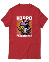 T-Shirt Αντρικό - Pizza Mania - Color Thumbnail Κόκκινο