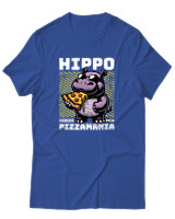 T-Shirt Αντρικό - Pizza Mania - Color Thumbnail Μπλε Ρουά