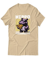 T-Shirt Αντρικό - Pizza Mania - Color Thumbnail Μπεζ