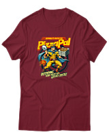 T-Shirt Αντρικό - Pizza Pal - Color Thumbnail Σκούρο Κόκκινο