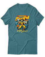 T-Shirt Αντρικό - Pizza Pal - Color Thumbnail Μπλε Πράσινο