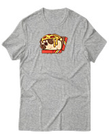 T-Shirt Αντρικό - Pizza Pug - Color Thumbnail Γκρι Μελανζέ