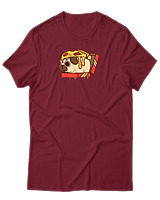 T-Shirt Αντρικό - Pizza Pug - Color Thumbnail Σκούρο Κόκκινο