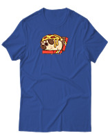 T-Shirt Αντρικό - Pizza Pug - Color Thumbnail Μπλε Ρουά