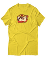 T-Shirt Αντρικό - Pizza Pug - Color Thumbnail Χρυσό Κίτρινο