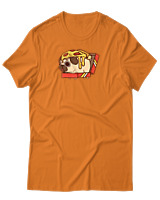 T-Shirt Αντρικό - Pizza Pug - Color Thumbnail Πορτοκαλί