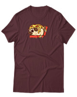 T-Shirt Αντρικό - Pizza Pug - Color Thumbnail Μπορντό
