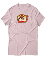 T-Shirt Αντρικό - Pizza Pug - Color Thumbnail Απαλό Ροζ