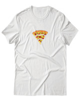 T-Shirt Αντρικό - Pizza Signal - Color Thumbnail Άσπρο