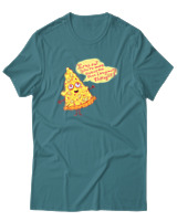 T-Shirt Αντρικό - Pizza Slice - Color Thumbnail Μπλε Πράσινο