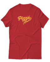 T-Shirt Αντρικό - Pizza Team - Color Thumbnail Κόκκινο