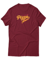 T-Shirt Αντρικό - Pizza Team - Color Thumbnail Σκούρο Κόκκινο
