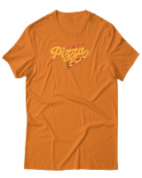T-Shirt Αντρικό - Pizza Team - Color Thumbnail Πορτοκαλί