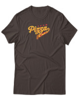 T-Shirt Αντρικό - Pizza Team - Color Thumbnail Καφέ