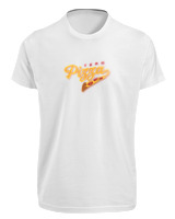 T-Shirt Fit Αντρικό - Pizza Team - Color Thumbnail 'Ασπρο