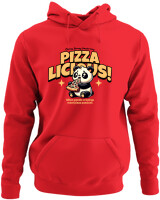 Φούτερ με κουκούλα - Pizzalicious - Color Thumbnail Κόκκινο