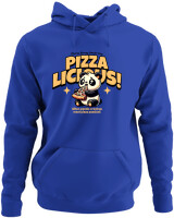 Φούτερ με κουκούλα - Pizzalicious - Color Thumbnail Μπλε Ρουά