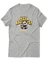 T-Shirt Αντρικό - Pizzalicious - Color Thumbnail Γκρι Μελανζέ
