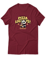 T-Shirt Αντρικό - Pizzalicious - Color Thumbnail Σκούρο Κόκκινο