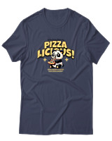 T-Shirt Αντρικό - Pizzalicious - Color Thumbnail Μπλε Γκρι