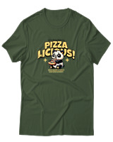 T-Shirt Αντρικό - Pizzalicious - Color Thumbnail Κυπαρισσί