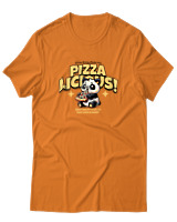 T-Shirt Αντρικό - Pizzalicious - Color Thumbnail Πορτοκαλί