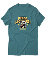 T-Shirt Αντρικό - Pizzalicious - Color Thumbnail Μπλε Πράσινο