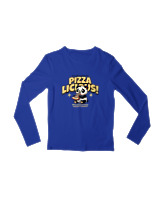 Μακρυμάνικο Μακό Παιδικό - Pizzalicious - Color Thumbnail Μπλε Ρουά