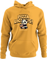 Φούτερ με κουκούλα - Pizzalicious - Color Thumbnail Κίτρινο Χρυσό