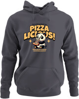 Φούτερ με κουκούλα - Pizzalicious - Color Thumbnail Ανθρακί