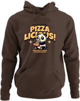 Φούτερ με κουκούλα - Pizzalicious - Color Thumbnail Καφέ