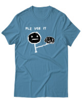 T-Shirt Αντρικό - Plz Use It - Color Thumbnail Τιρκουάζ